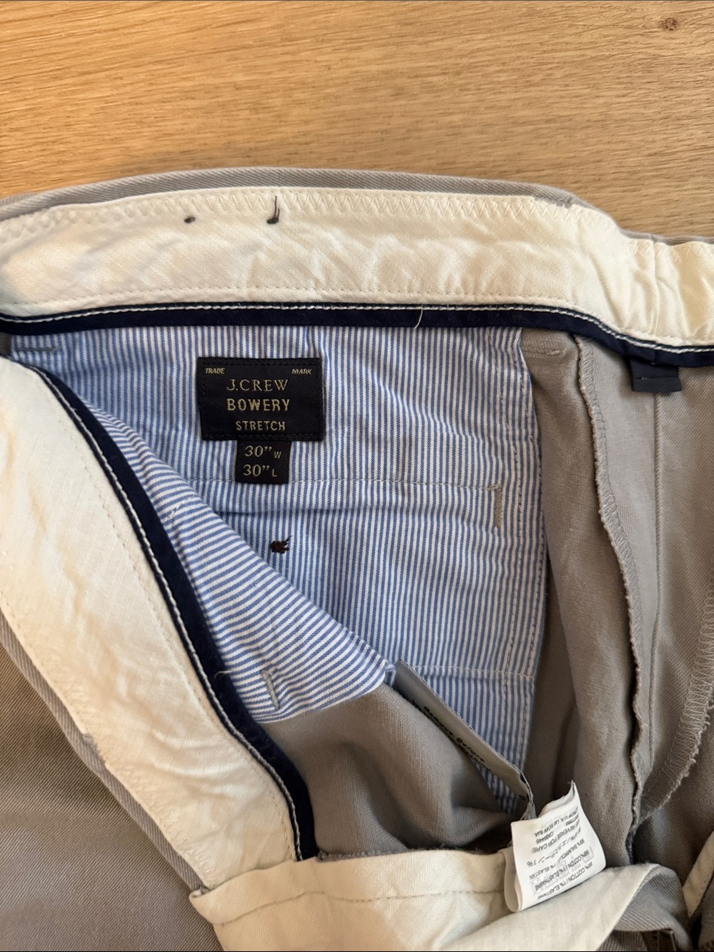 J. Crew Bowery Stretch Chinos Light Gray
